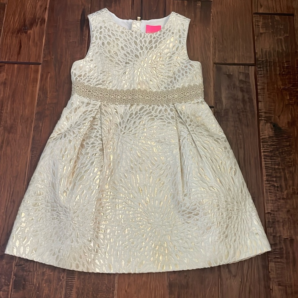 Stunning gold Lilly Pulitzer dress, girls size 6